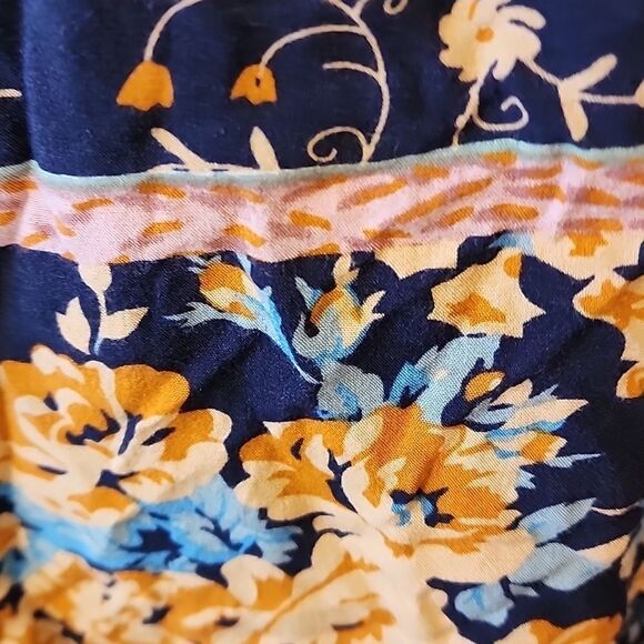 JASSE Floral Patchwork PANTS- Multicolor with pockets inseam 24 - Picture 3 of 5